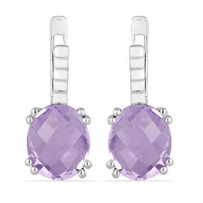 BUY STERLING SILVER NATURAL SMOKY GEMSTONE EARRINGS